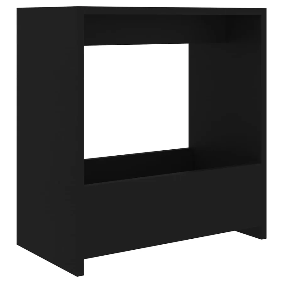 Table d'appoint noir 50x26x50 cm bois d'ingénierie - 2