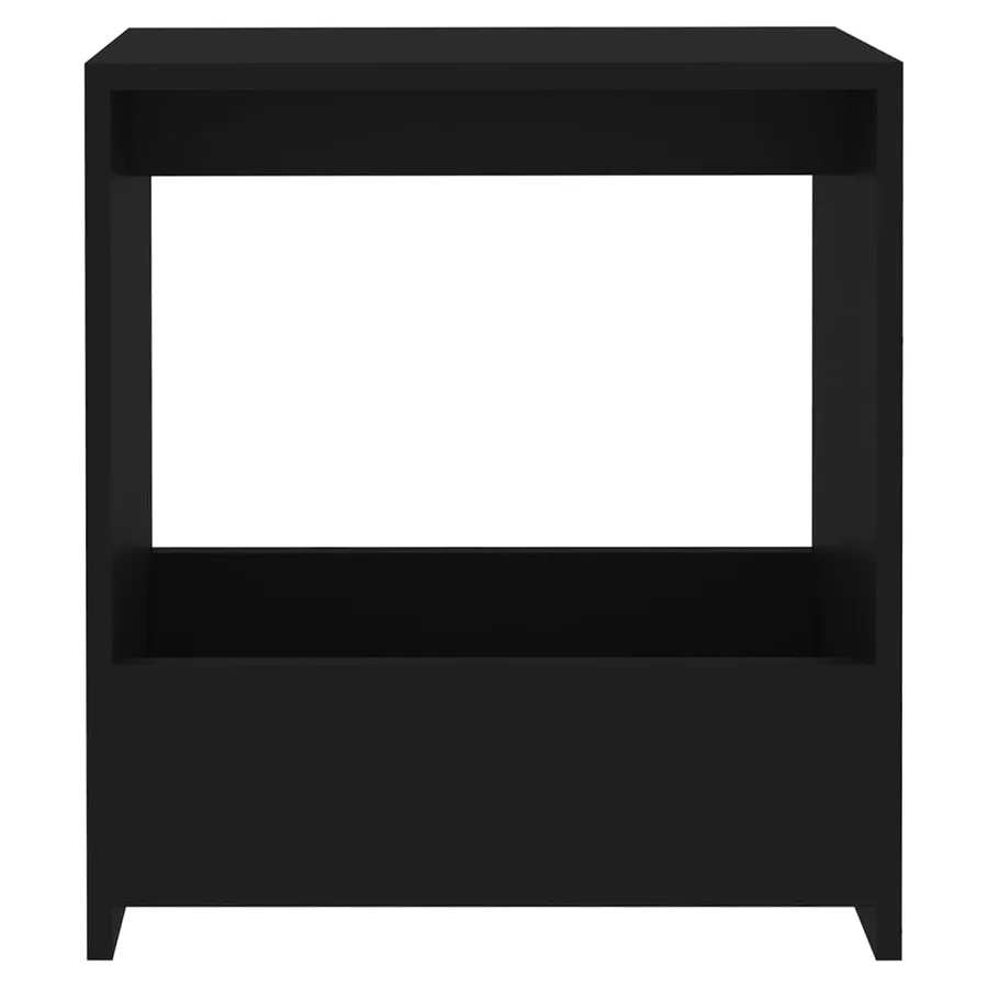 Table d'appoint noir 50x26x50 cm bois d'ingénierie - 4