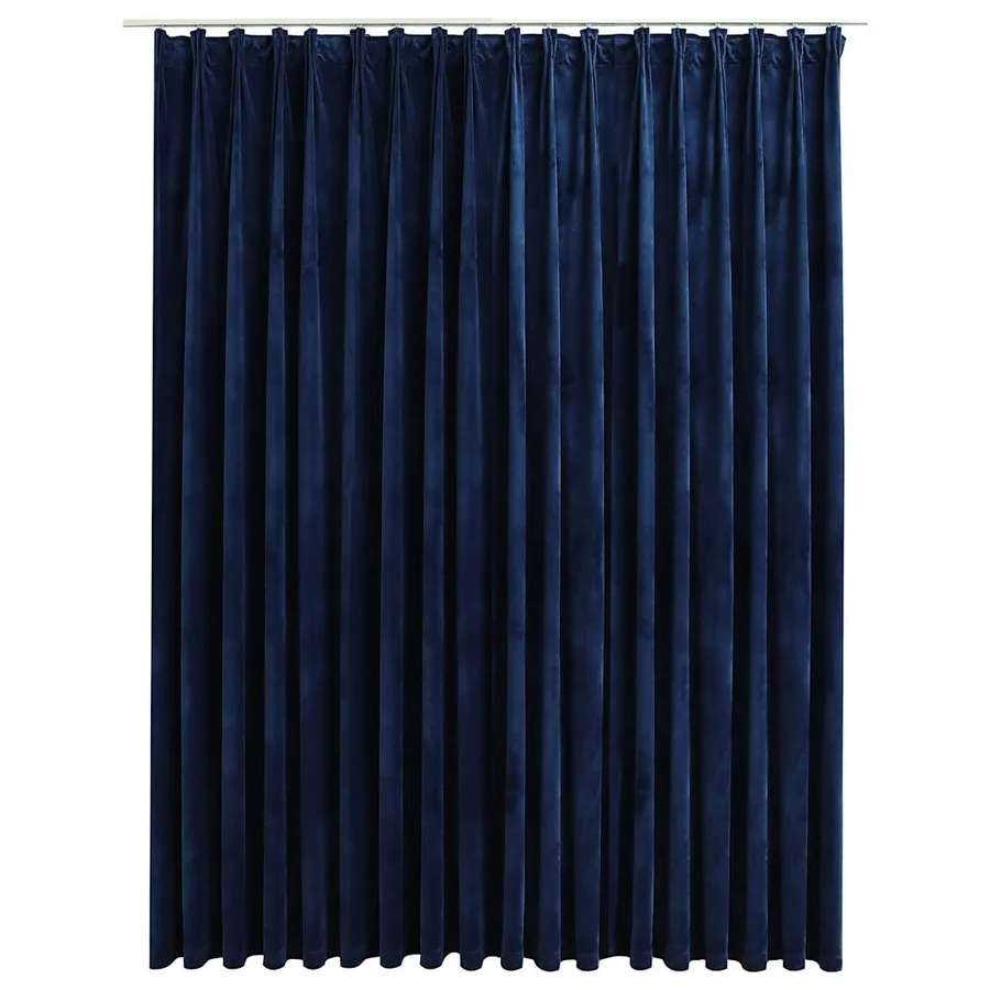 Rideau occultant avec crochets Velours Bleu foncé 290x245 cm - 2