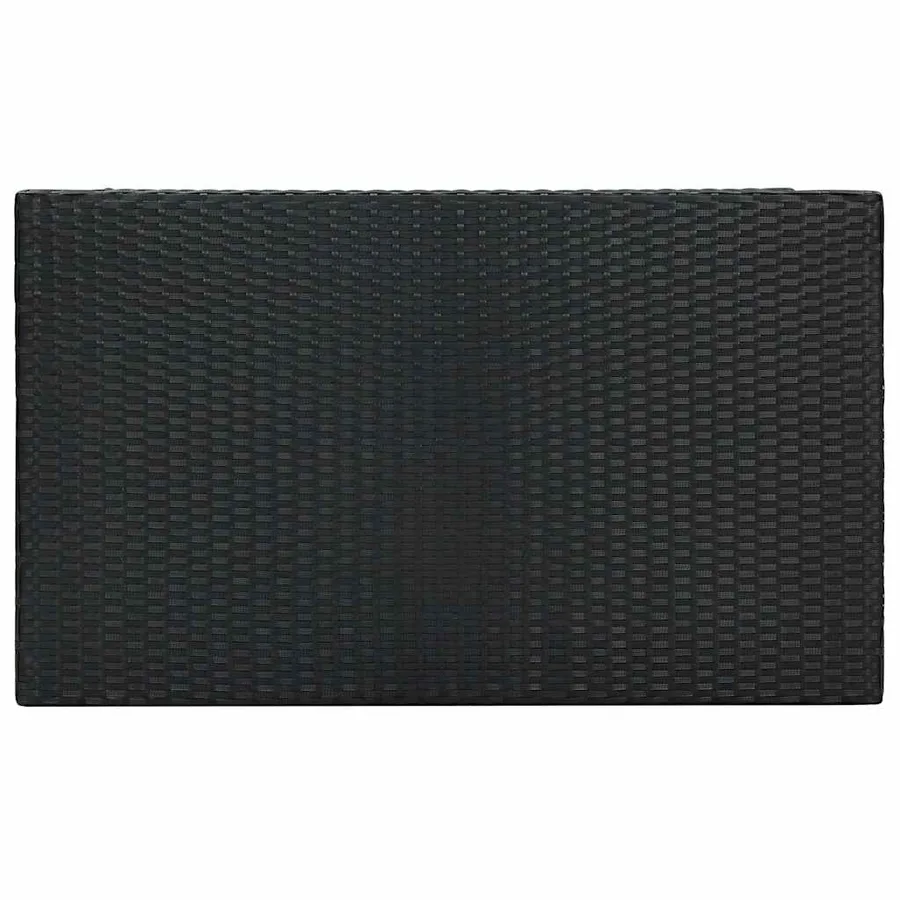 Ensemble de bar de jardin 7 pcs et coussins Résine tressée Noir - 11