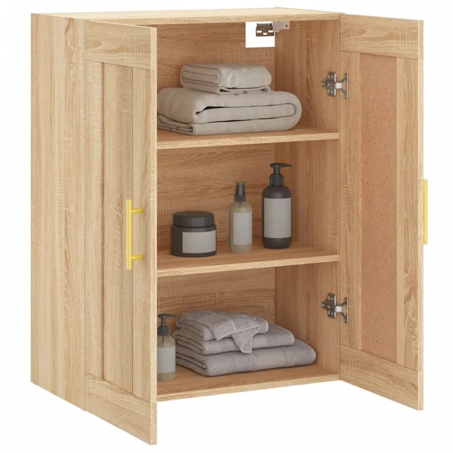 Armoire murale chêne sonoma 69,5x34x90 cm bois d'ingénierie - 5