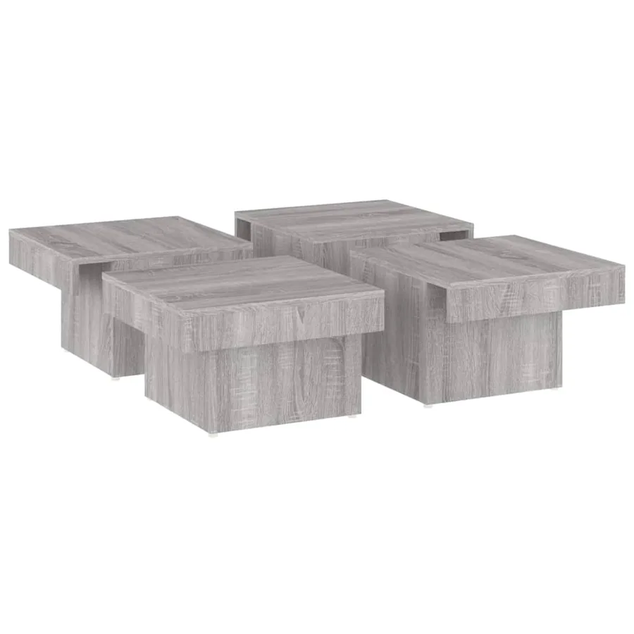 Table basse Sonoma gris 90x90x28 cm Bois d'ingénierie - 4