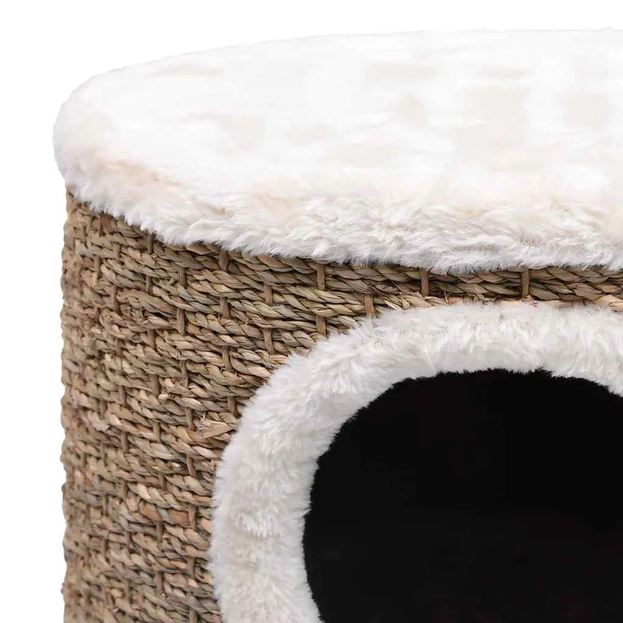 Maison pour chat avec pieds en bois 41 cm Herbiers marins - 6
