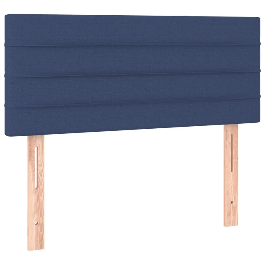 Sommier à lattes de lit avec matelas et LED Bleu 90x190cm Tissu - 7