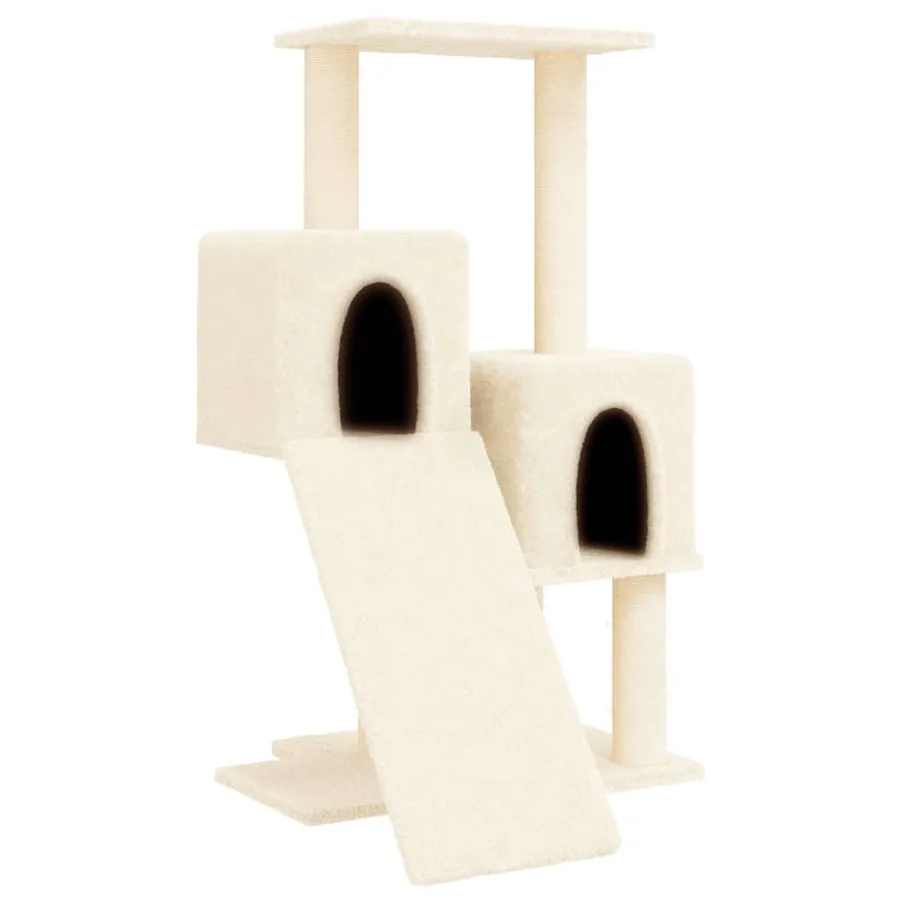 Arbre à chat avec griffoirs en sisal Crème 82 cm - 2