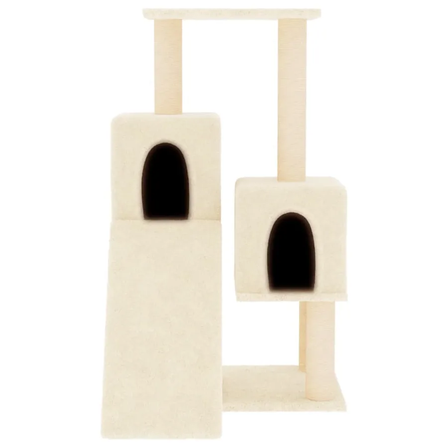Arbre à chat avec griffoirs en sisal Crème 82 cm - 3
