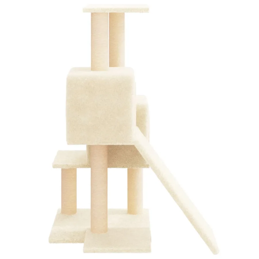 Arbre à chat avec griffoirs en sisal Crème 82 cm - 4