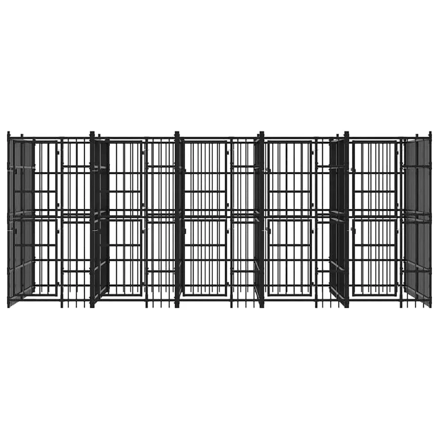 Chenil d'extérieur pour chiens Acier 9,22 m² - 4