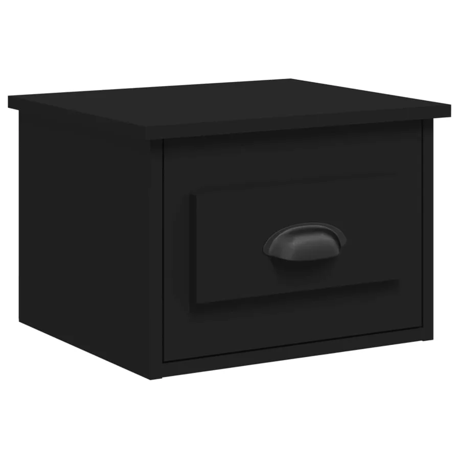 Table de chevet murale noir 41,5x36x28 cm - 2