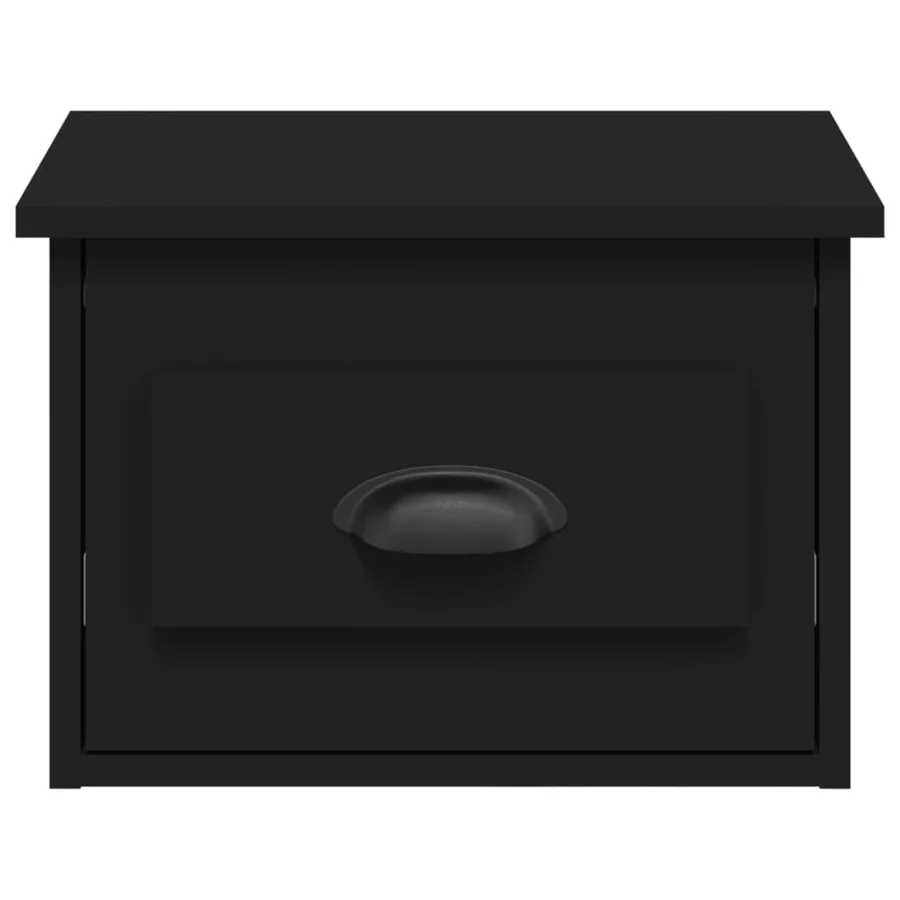 Table de chevet murale noir 41,5x36x28 cm - 6
