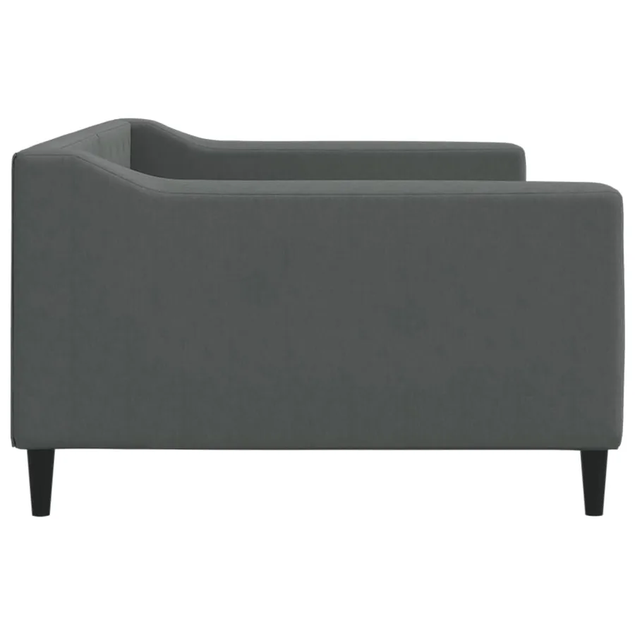 Lit de repos gris foncé 100x200 cm tissu - 4