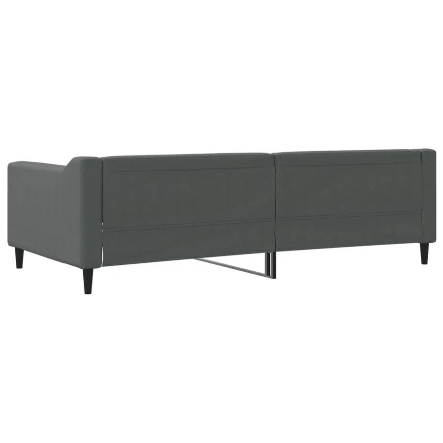 Lit de repos gris foncé 100x200 cm tissu - 5
