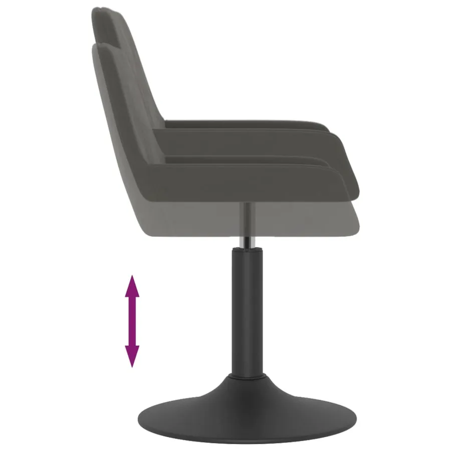 Tabouret de bar Gris foncé Velours - 5