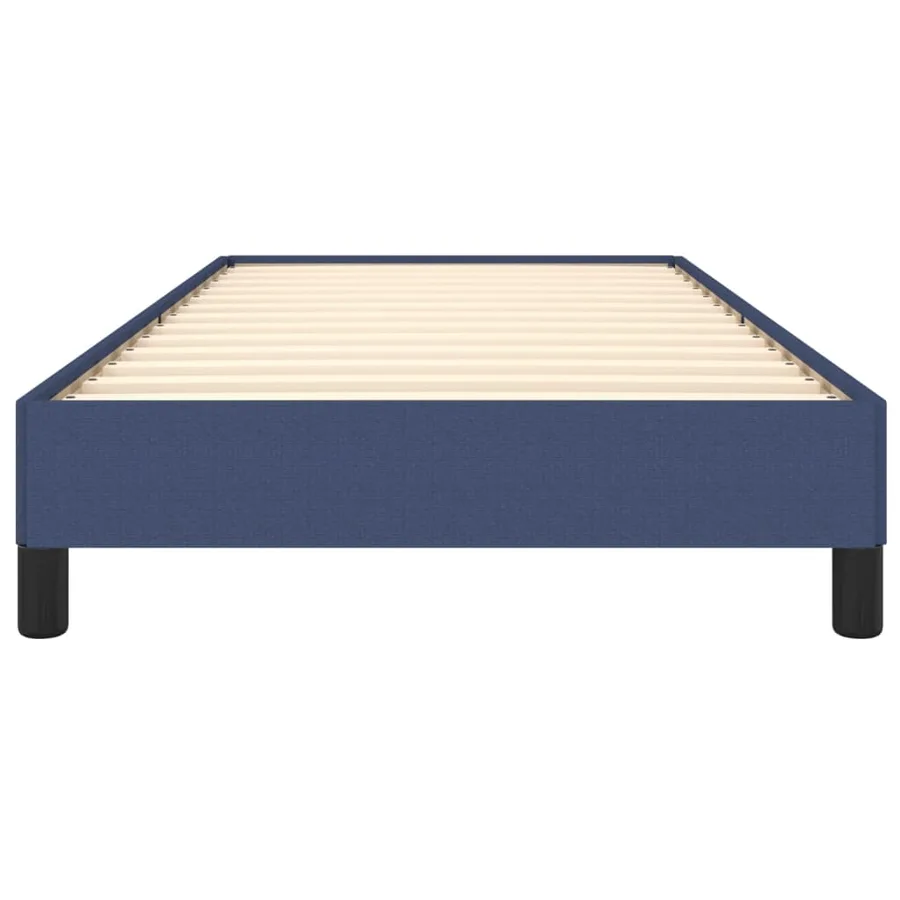 Cadre de lit sans matelas bleu 90x190 cm tissu - 5