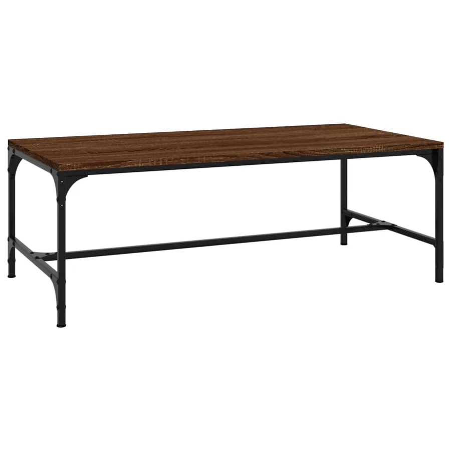 Table basse Chêne marron 100x50x35 cm Bois d'ingénierie - 2