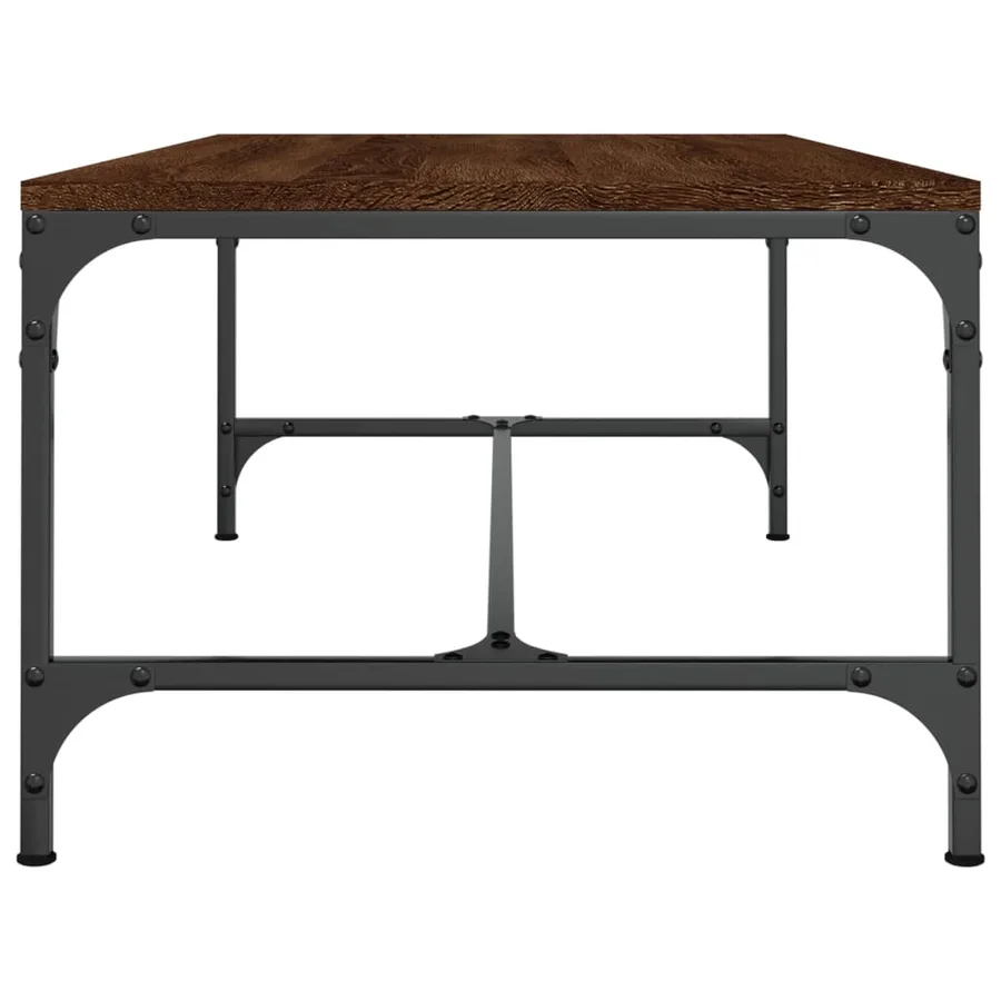 Table basse Chêne marron 100x50x35 cm Bois d'ingénierie - 5