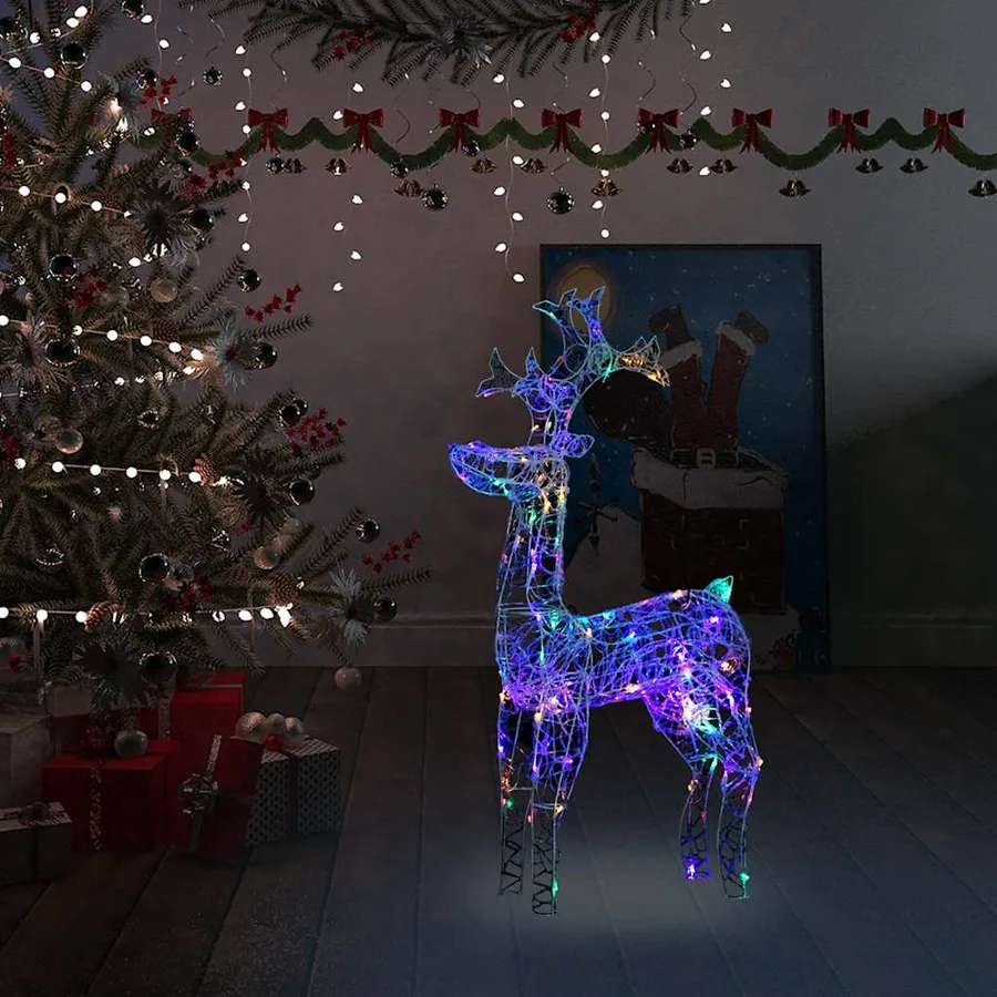 Renne de décoration de Noël 90 LED 60x16x100 cm Acrylique - 4
