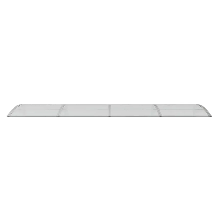 Auvent de porte Gris et transparent 350x75 cm Polycarbonate - 4