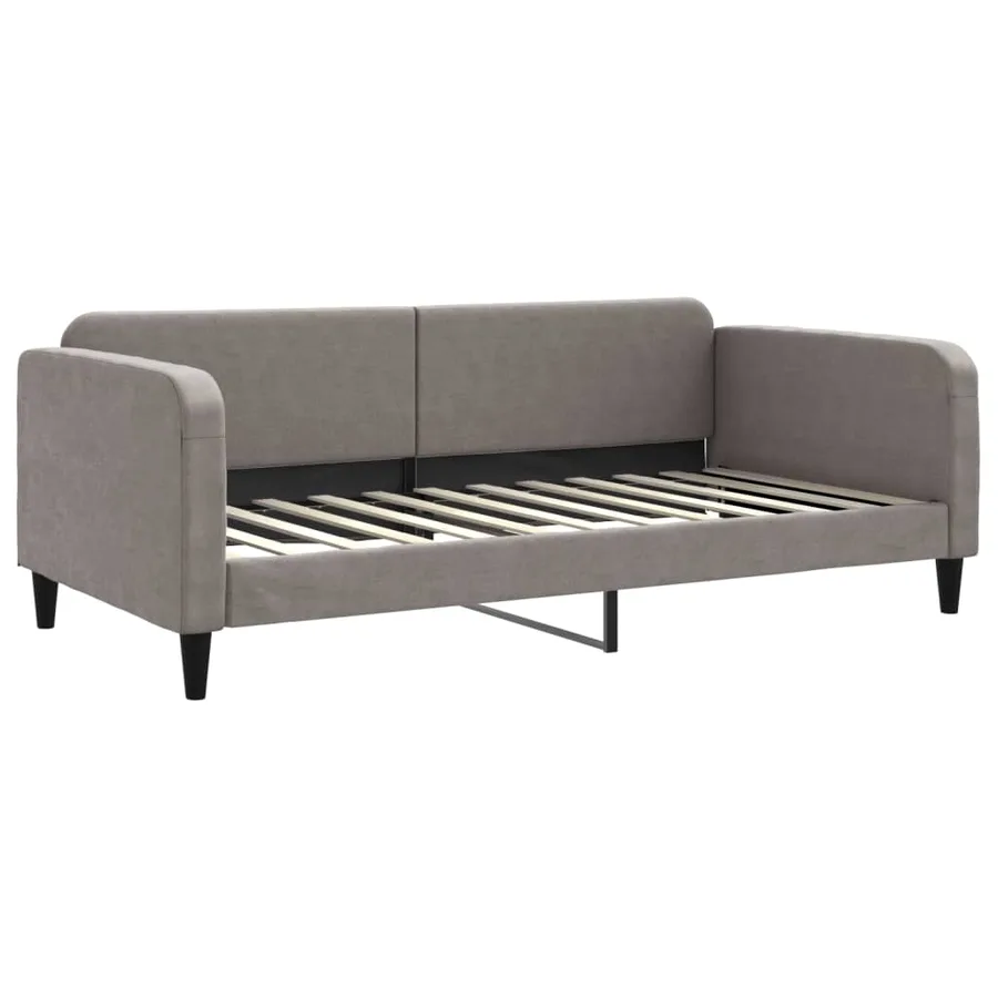 Lit de repos taupe 100x200 cm tissu - 2