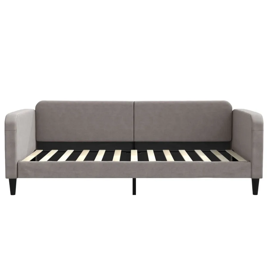 Lit de repos taupe 100x200 cm tissu - 3