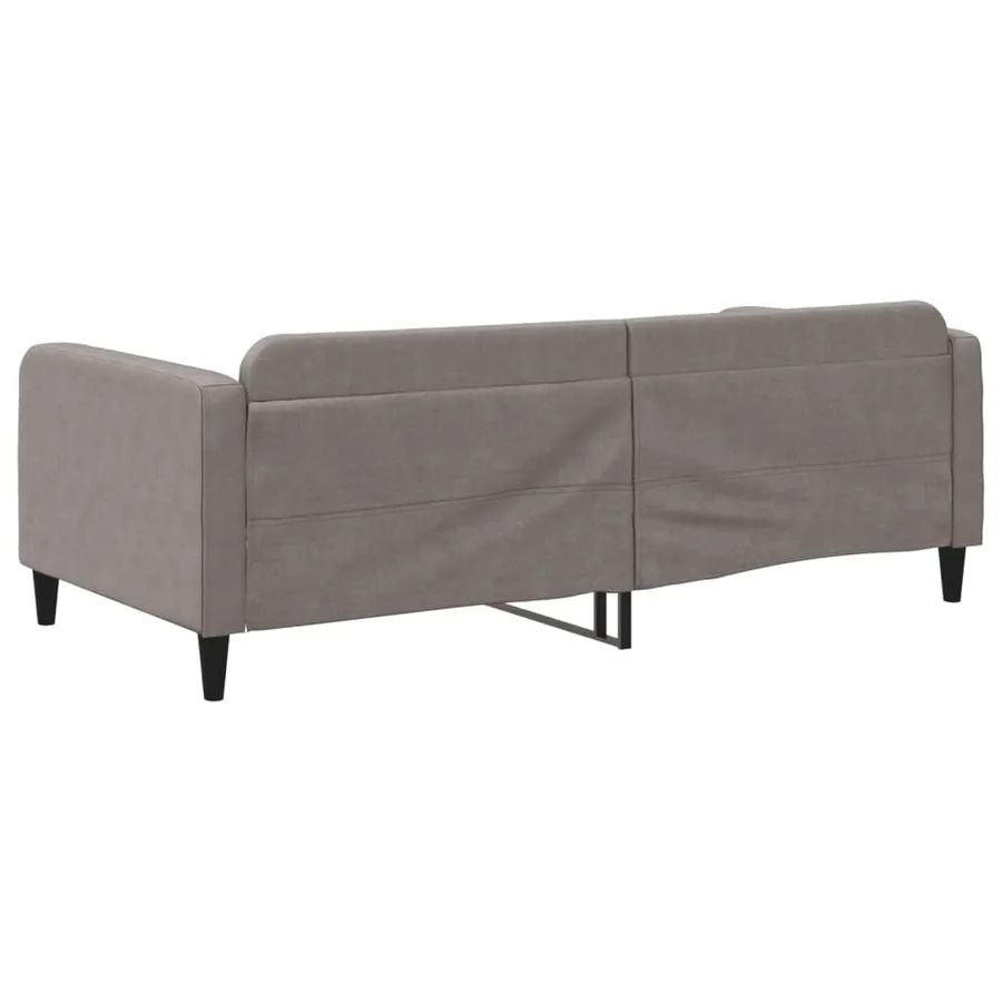 Lit de repos taupe 100x200 cm tissu - 5