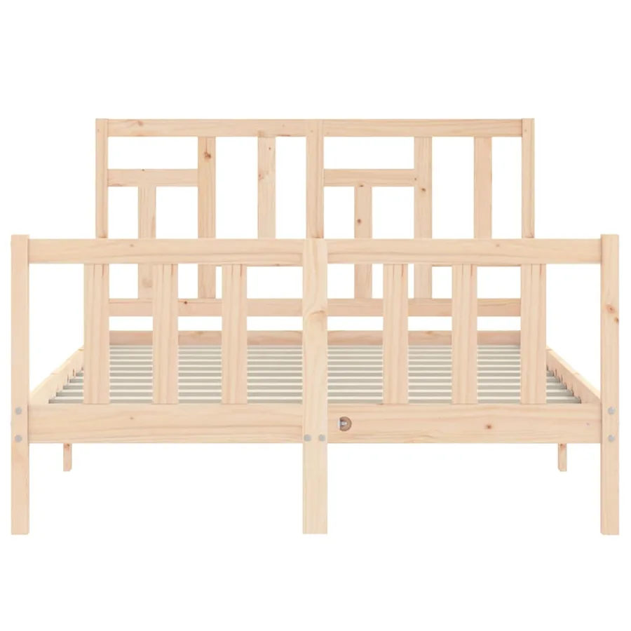 Cadre de lit sans matelas 140x200 cm bois massif de pin - 6