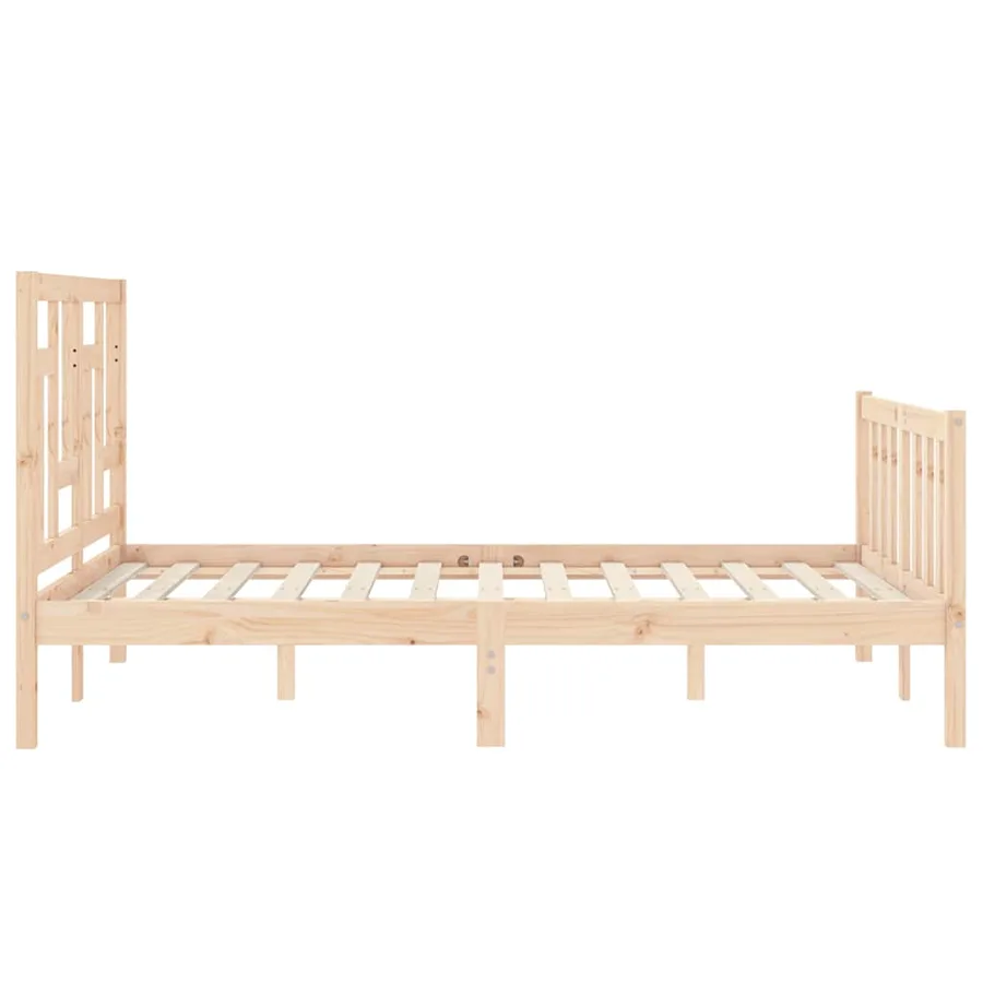 Cadre de lit sans matelas 140x200 cm bois massif de pin - 7