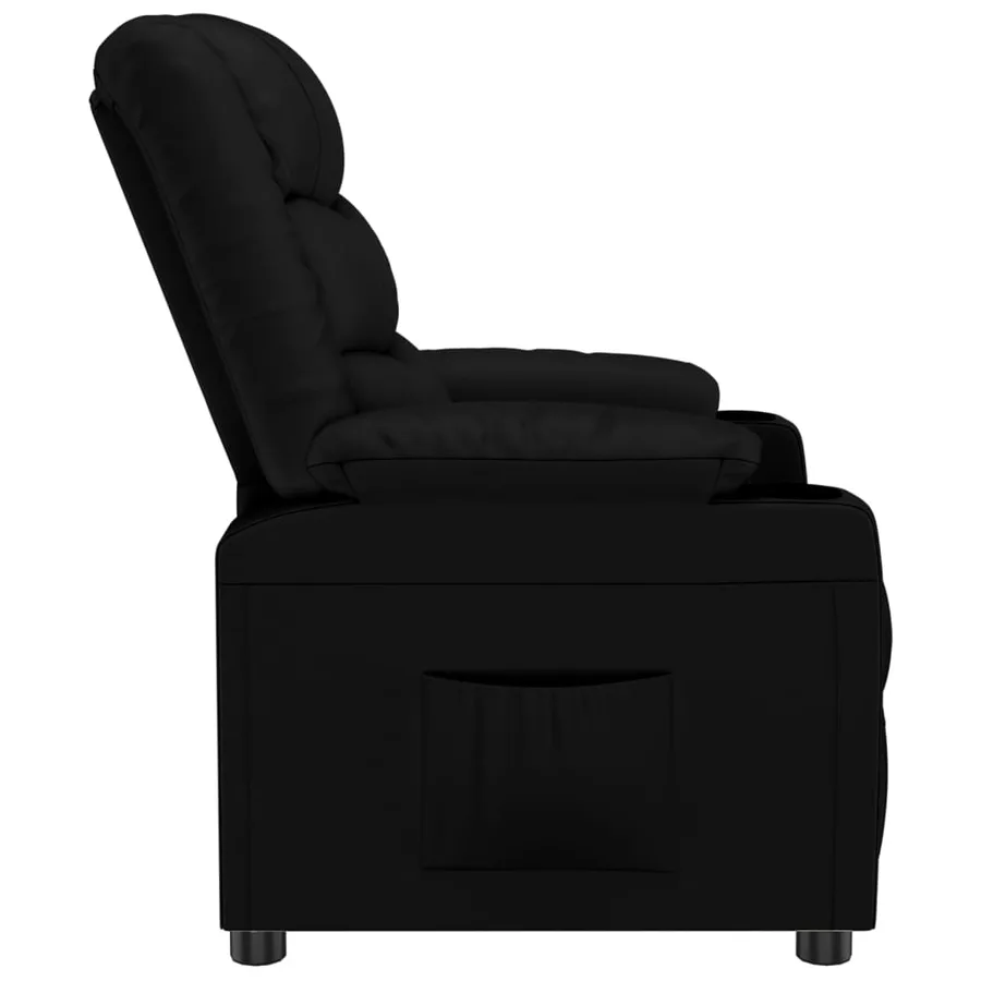 Fauteuil inclinable Noir Similicuir - 4
