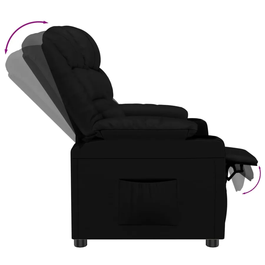 Fauteuil inclinable Noir Similicuir - 6