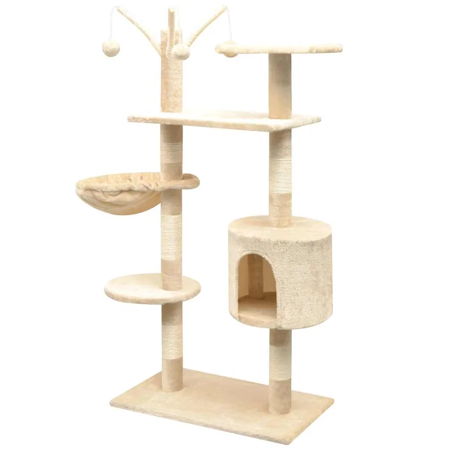 Arbre à chat avec griffoirs en sisal 125 cm Beige - 2