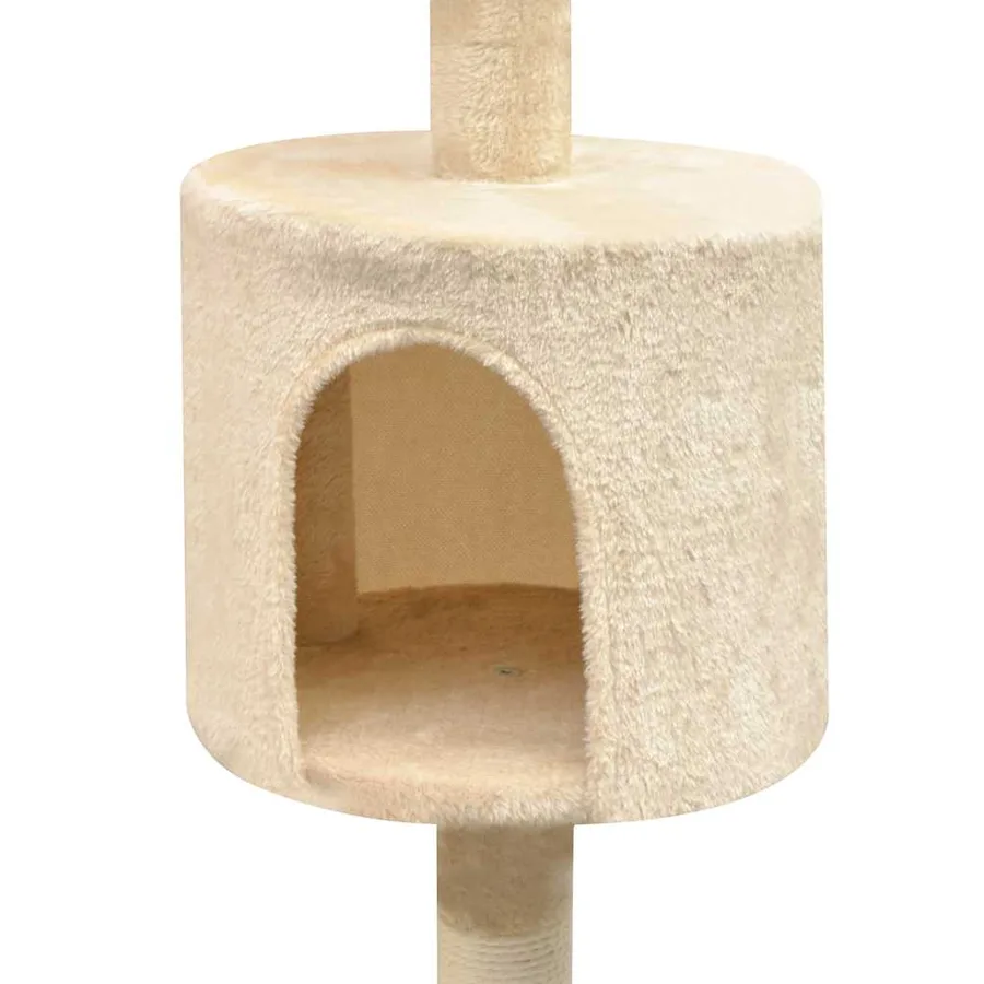 Arbre à chat avec griffoirs en sisal 125 cm Beige - 3