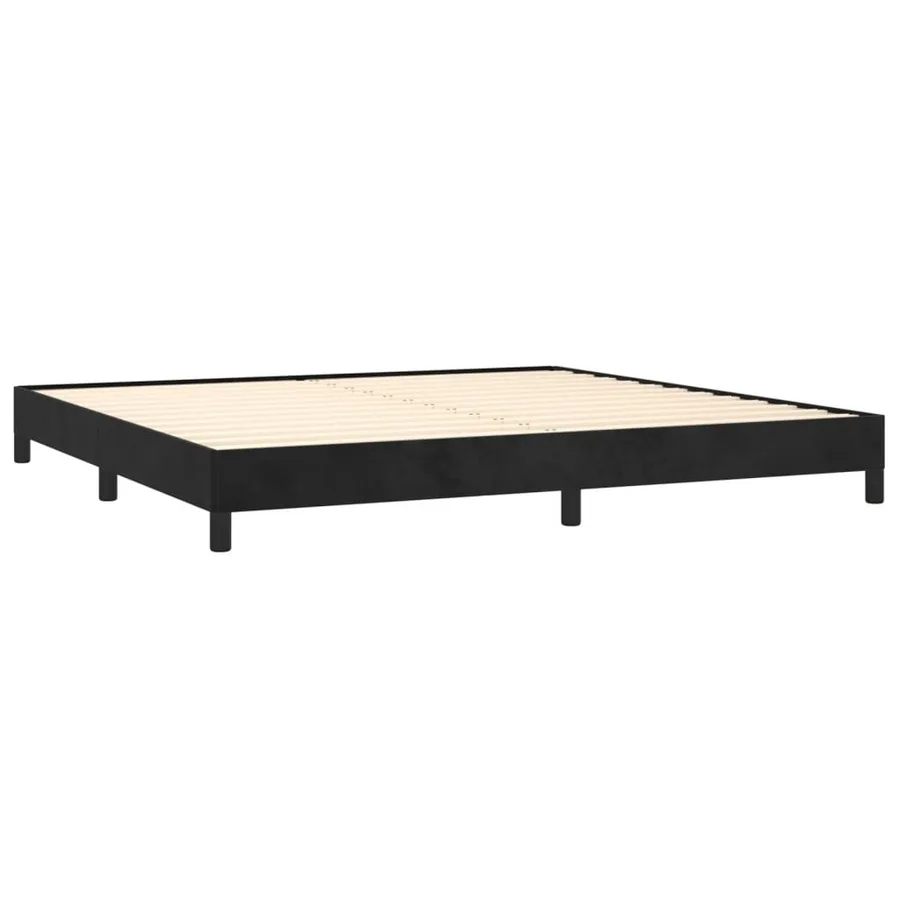 Cadre de lit sans matelas noir 200x200 cm velours - 4