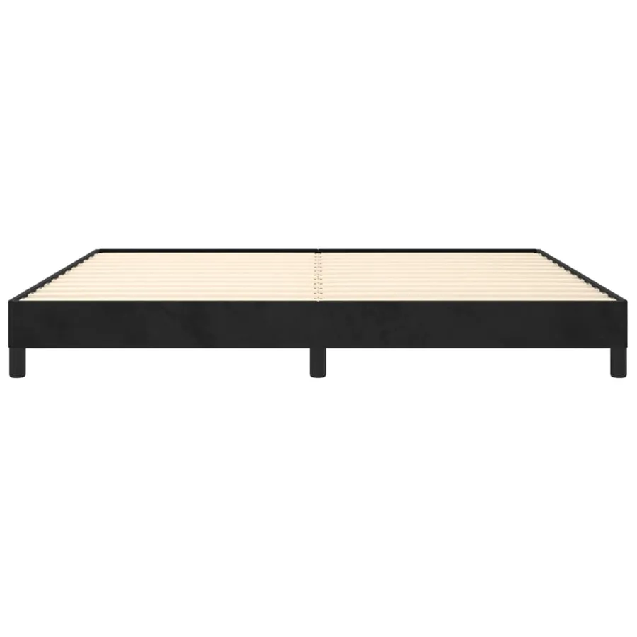 Cadre de lit sans matelas noir 200x200 cm velours - 5