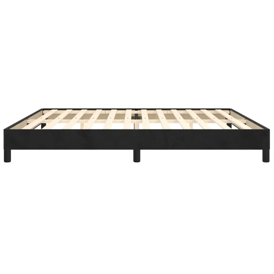 Cadre de lit sans matelas noir 200x200 cm velours - 6