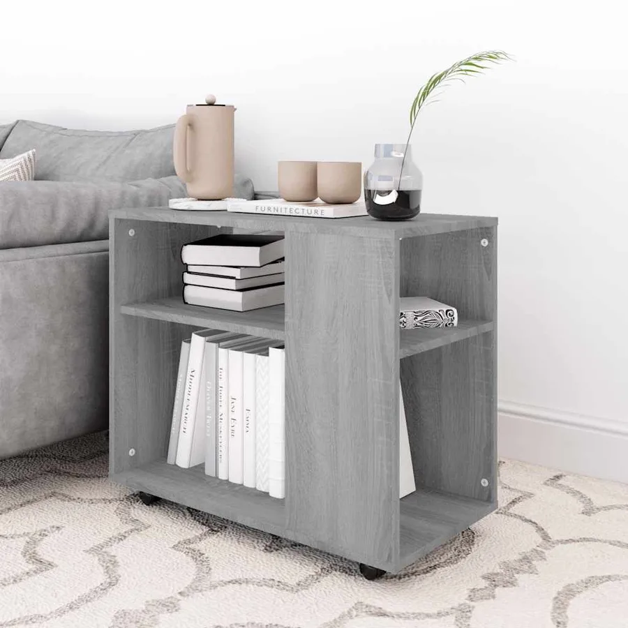 Table d'appoint Sonoma gris 70x35x55 cm Bois d'ingénierie - 3
