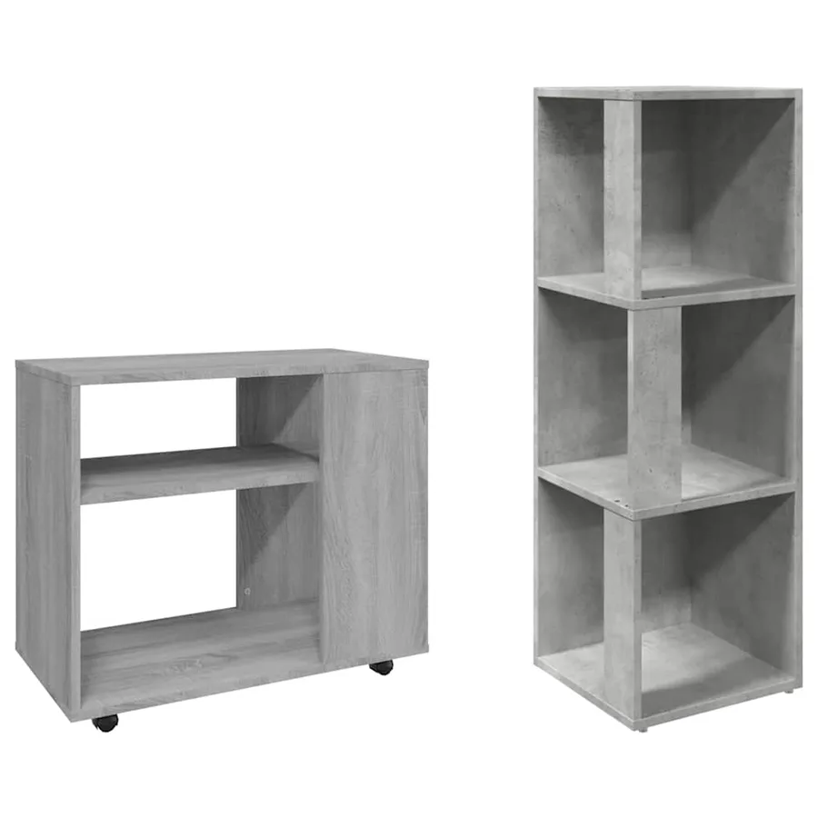 Table d'appoint Sonoma gris 70x35x55 cm Bois d'ingénierie - 5