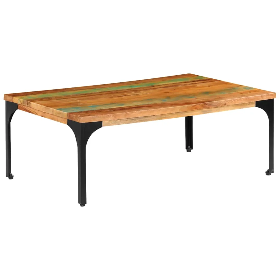 Table basse 100x60x35 cm Bois de récupération solide - 11