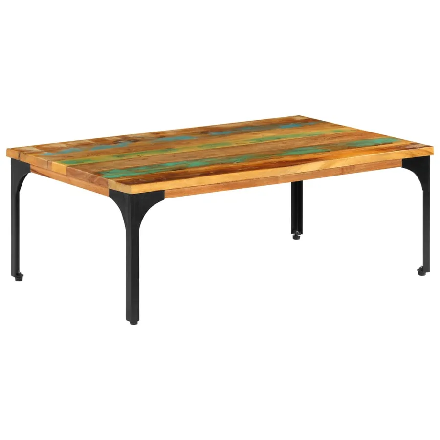 Table basse 100x60x35 cm Bois de récupération solide - 12