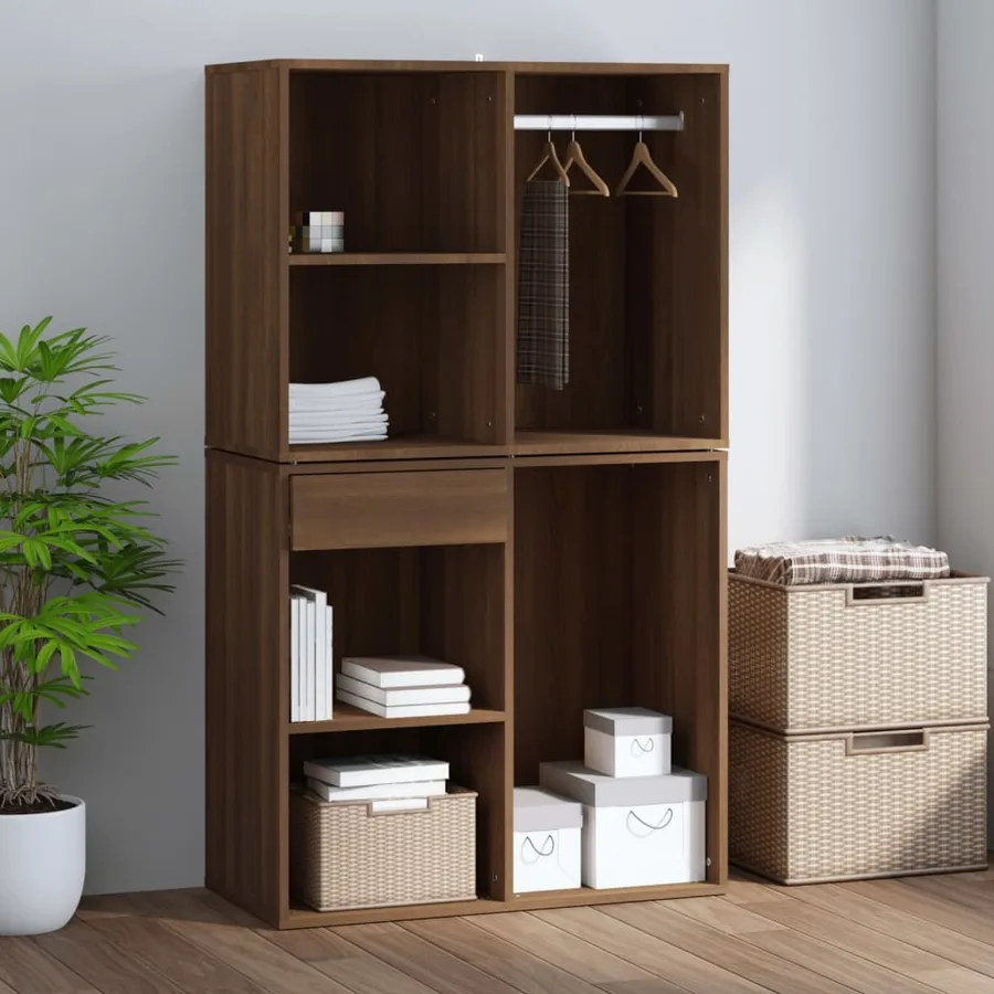 Armoire de dressing Chêne marron 80x40x65 cm Bois d'ingénierie - 6