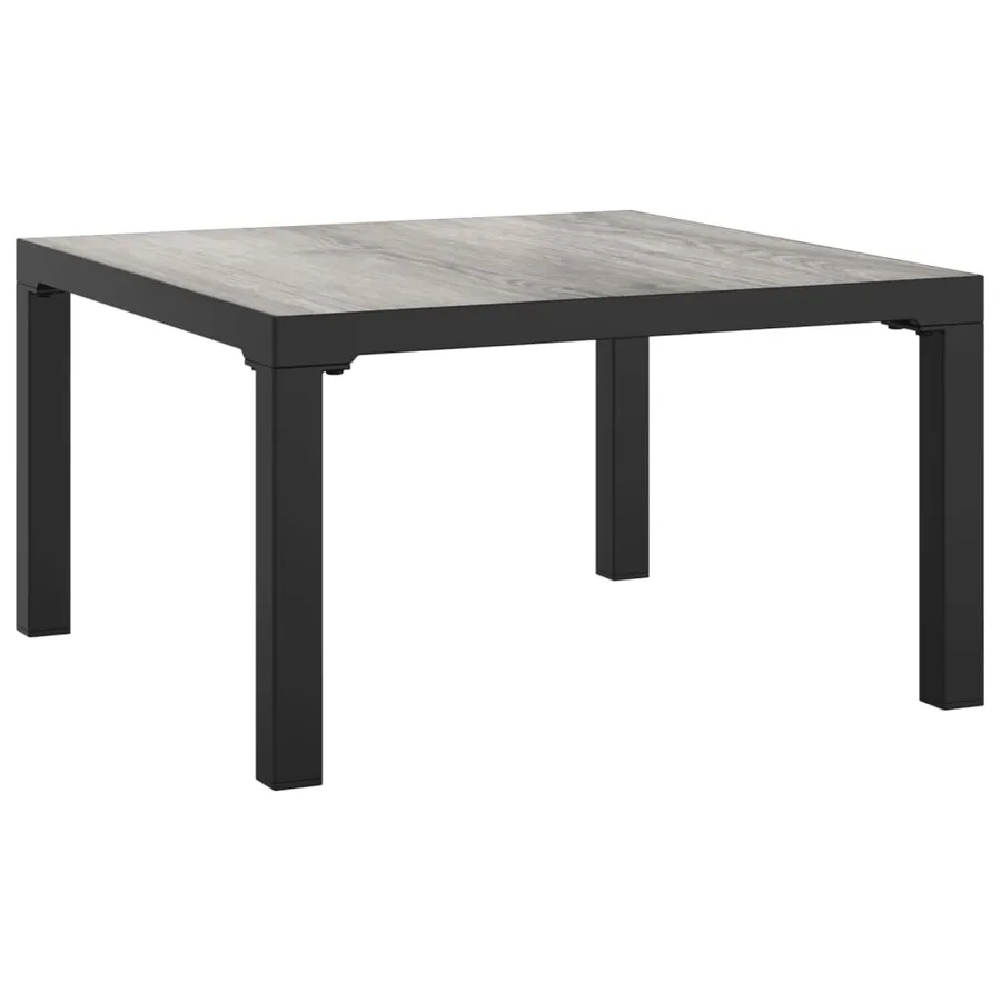 Salon de jardin 8 pcs noir et gris résine tressée - 8