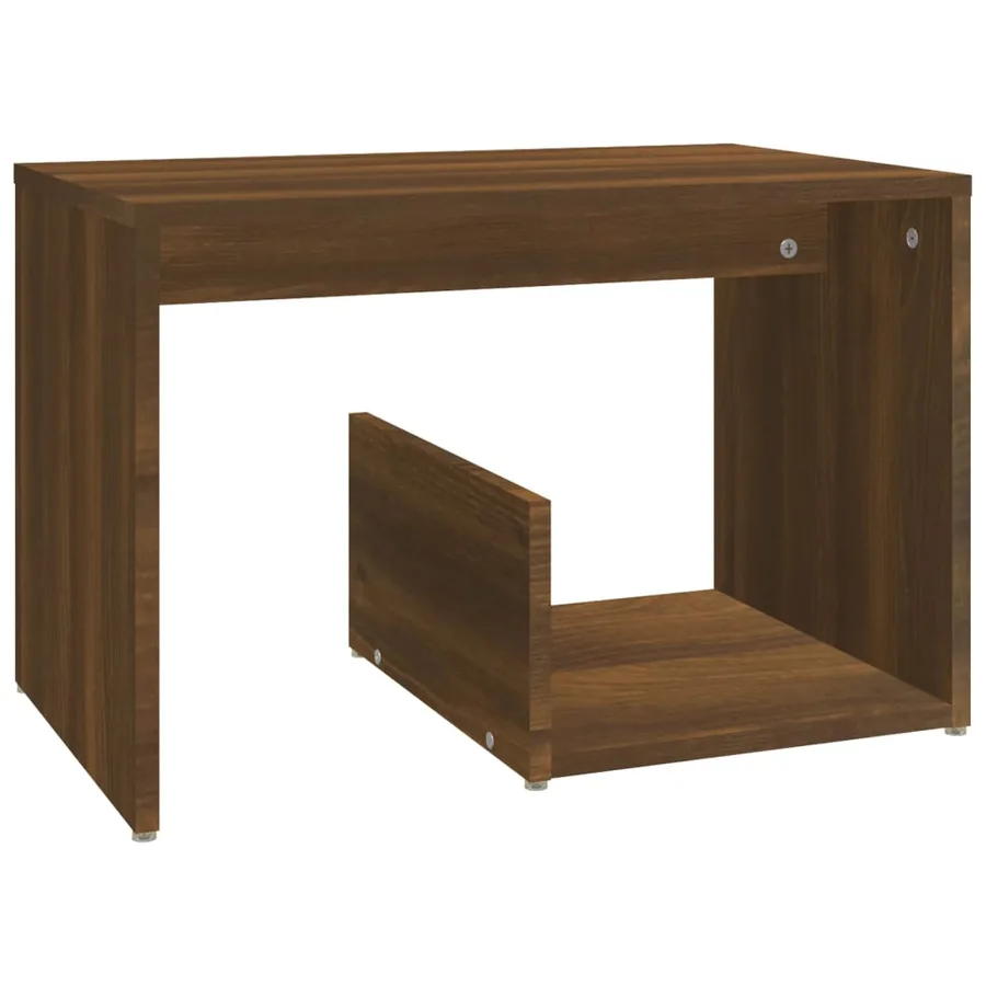Table d'appoint Chêne marron 59x36x38 cm Bois d'ingénierie - 2