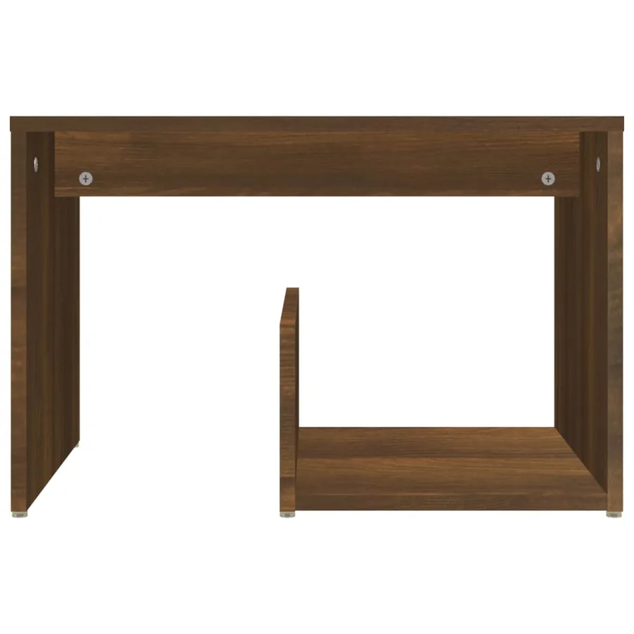 Table d'appoint Chêne marron 59x36x38 cm Bois d'ingénierie - 4