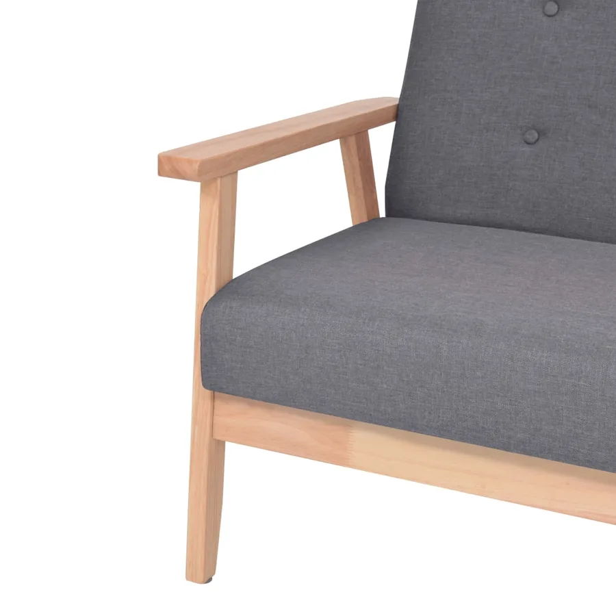 Canapé à 3 places Tissu Gris foncé - 4