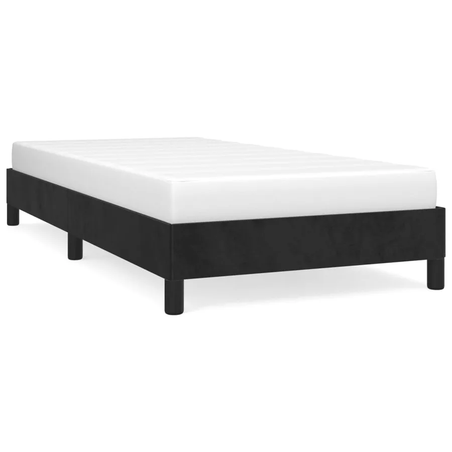 Cadre de lit sans matelas noir 80x200 cm velours - 2