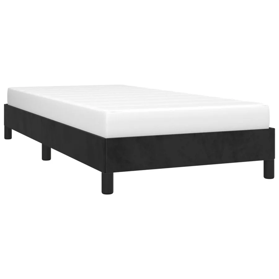 Cadre de lit sans matelas noir 80x200 cm velours - 3