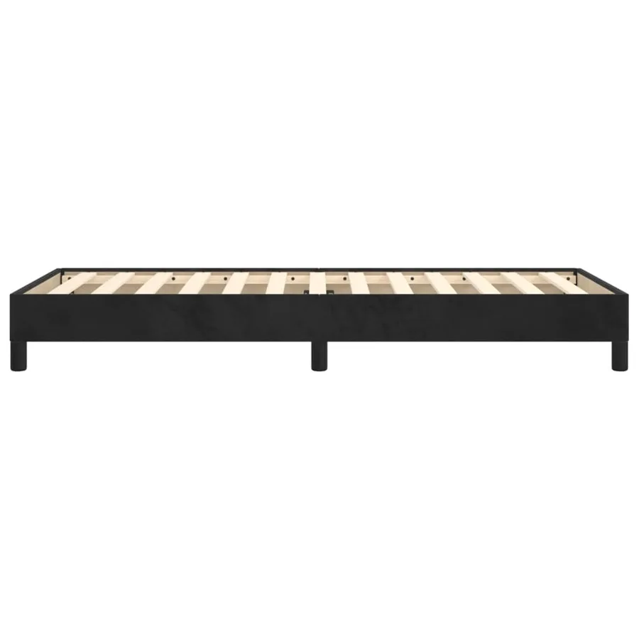 Cadre de lit sans matelas noir 80x200 cm velours - 6