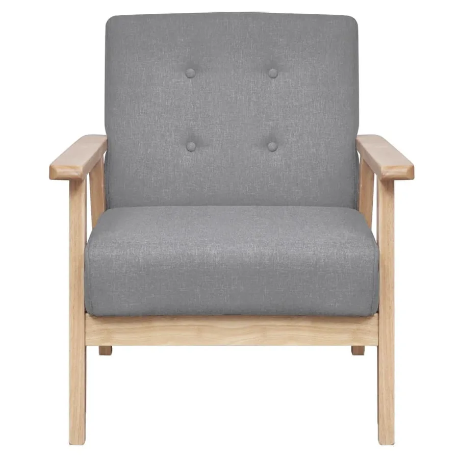 Ensemble de canapés 3 pcs Tissu Gris clair - 7
