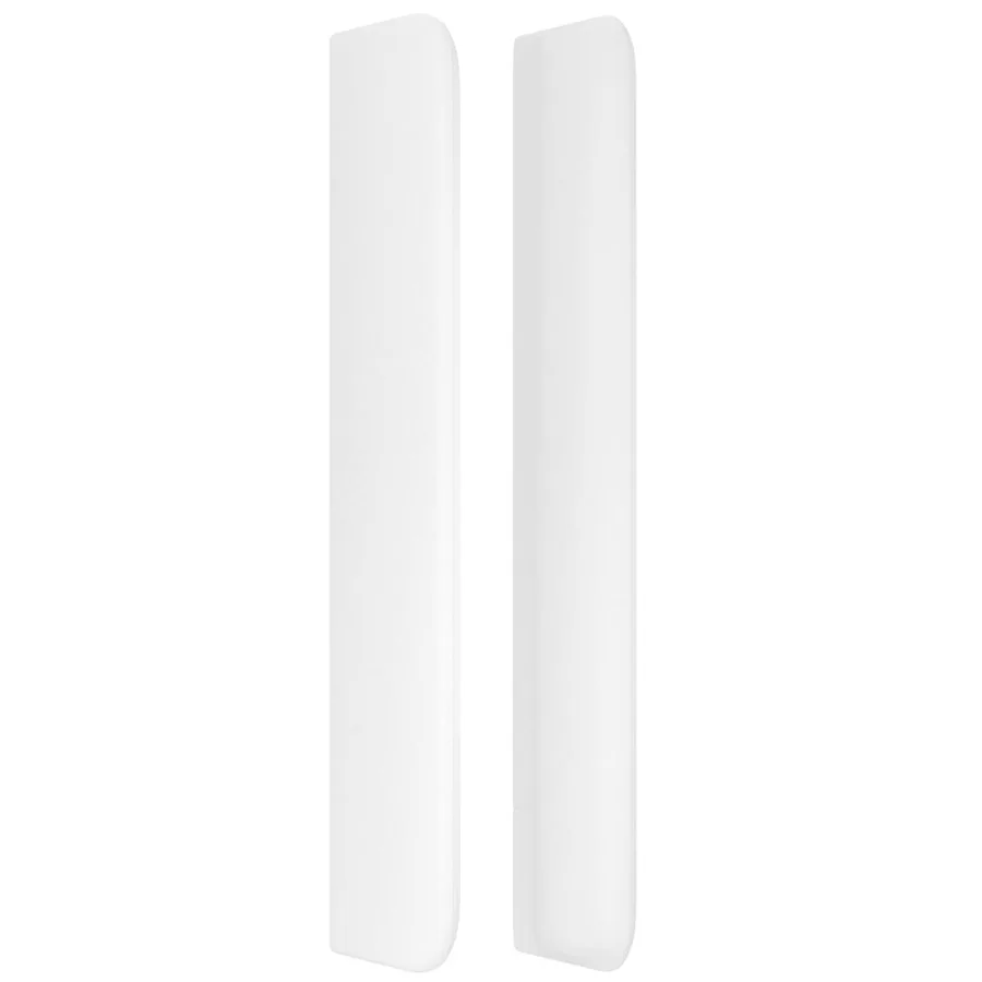 Tête de lit avec oreilles Blanc 203x16x118/128 cm Similicuir - 4