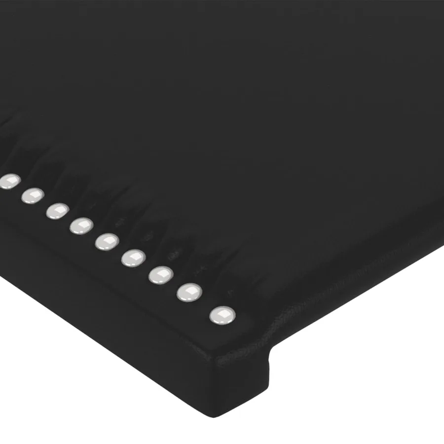 Tête de lit avec oreilles Noir 83x16x78/88 cm Similicuir - 5