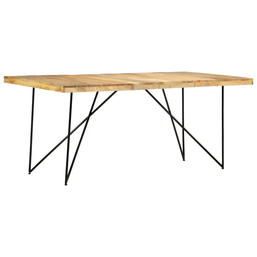 Table à manger 180x90x76 cm Bois de manguier massif - 8